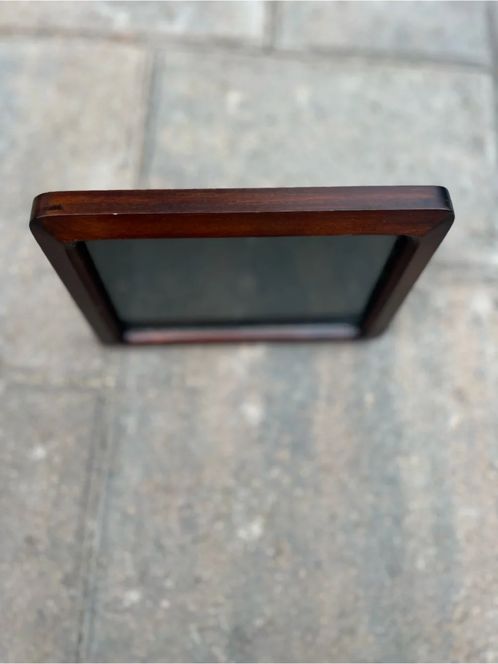 Vintage Mahogany Wood 5x7 Picture Frame Rounded Waterfall Edge Easel Back
